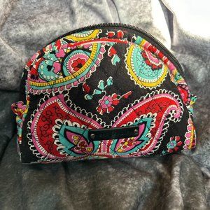 Vera Bradley GUC Parisian Paisley Vinyl lined cosmetic bag